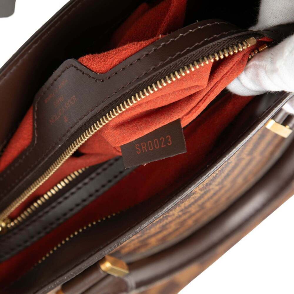 LOUIS VUITTON Authentic Brown Damier Leather Tote Bag - Picture 6 of 6